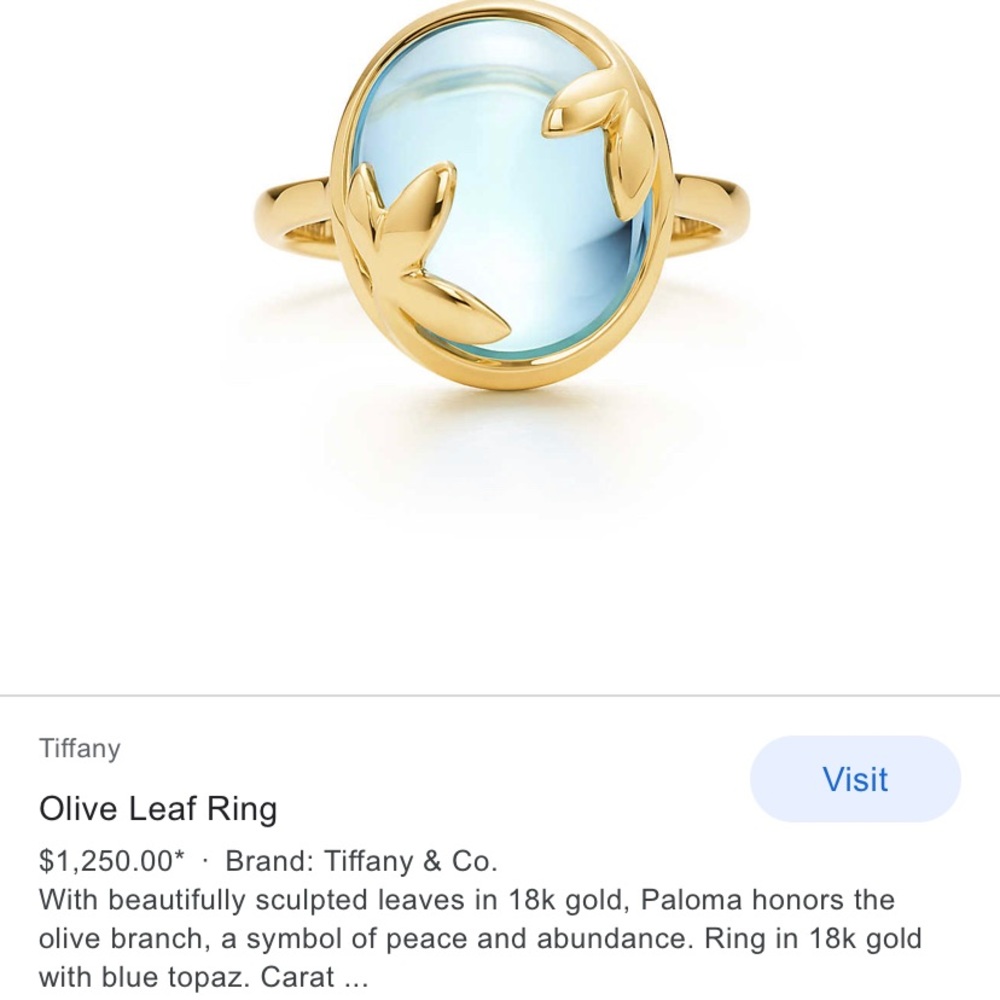 Tiffany & Co. Paloma Picasso olive leaf ring